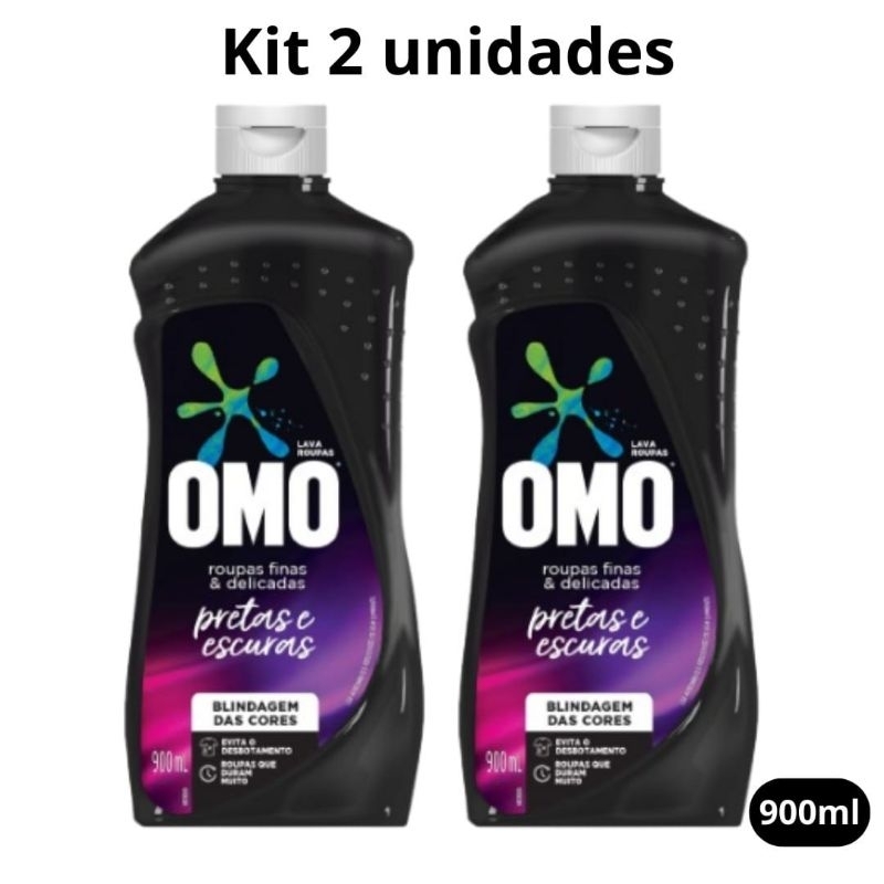 Kit 2 Lava Roupas Omo Roupas Finas Delicadas Pretas e Escuras 900ml em Oferta na Shopee
