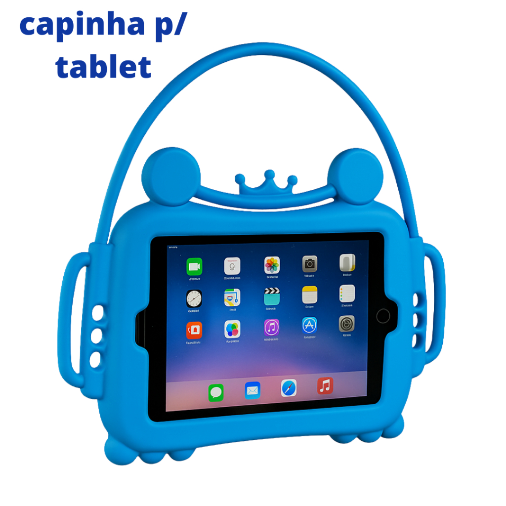 Capa Tablet Infantil Anti Impacto Case Tablete Criança Capinha pra Tablet com Alça Regulável Suporte