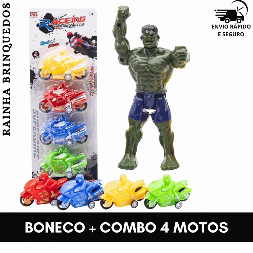 Kit Boneco 16cm + 4 Motinhas Esportivas Brinquedo Infantil Completo Presente Dia Das Crianças