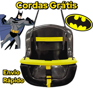 Balanço Plástico Infantil Batman Bebê Com Cinto Corda Grátis em Oferta na Shopee