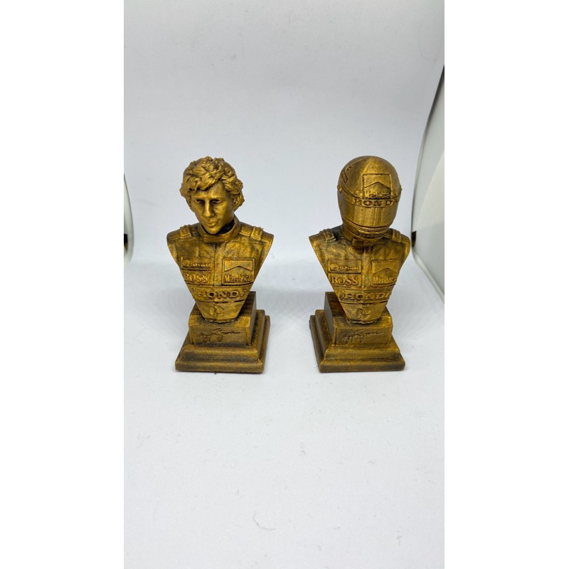 Decoração casa-Sala-Busto Ayrton Senna - Escultura Premium-Colecionador-Presente para Fãs-Miniatura Ayrton Senna 10cm