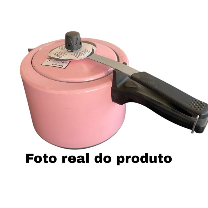 Panela de pressão 4,5 Litros - Fechamento Interno - Rosa
