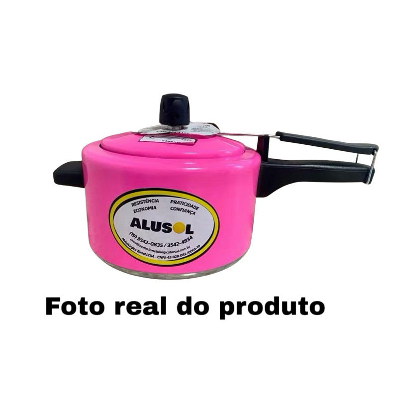 Panela de Pressão 2,5 Litros - Fechamento Interno - Rosa Neon em Oferta na Shopee