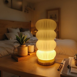 Luminária de Mesa 3D Kumo 28x14cm Abajur Decorativo Lâmpada LED E27 Quente Minimalista Japonês em Oferta na Shopee