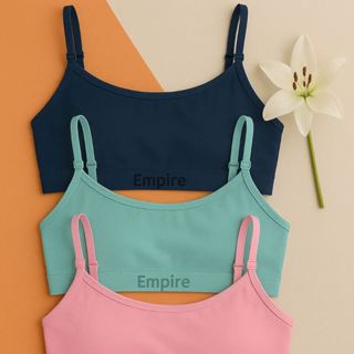 Kit 3 Top Feminino Forrado de Microfibra Sutiã Sem Bojo Top Fitness Adulto Juvenil em Oferta na Shopee