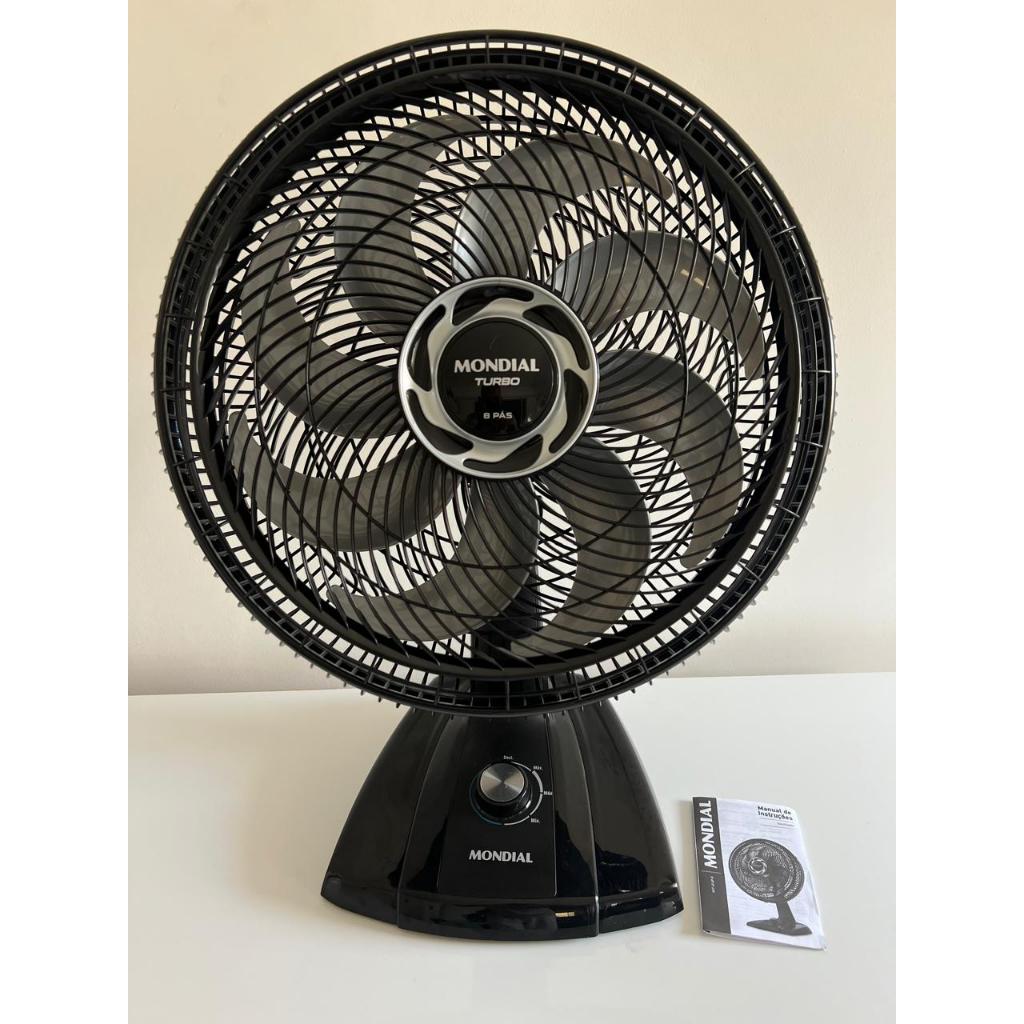 Ventilador de Mesa Mondial 40cm Turbo NVT-40-8P-B Preto em Oferta na Shopee