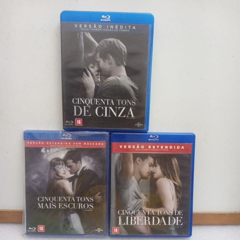Coleção Cinquenta Tons de Cinza trilogia original.