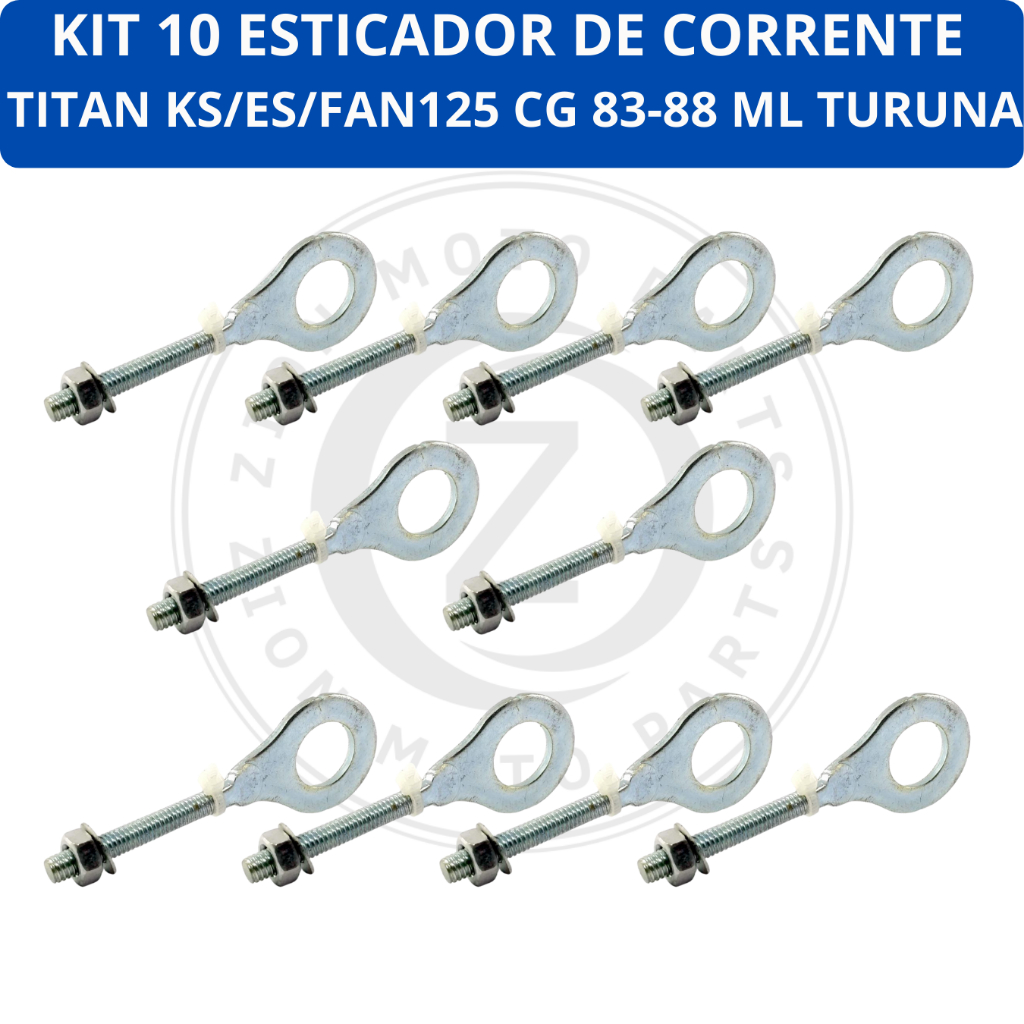 Kit Esticador de Corrente Titan kS/ES/FAN 125 2000 Até 2008 CG 125 1983 Até 1988 ML/Turuna 125