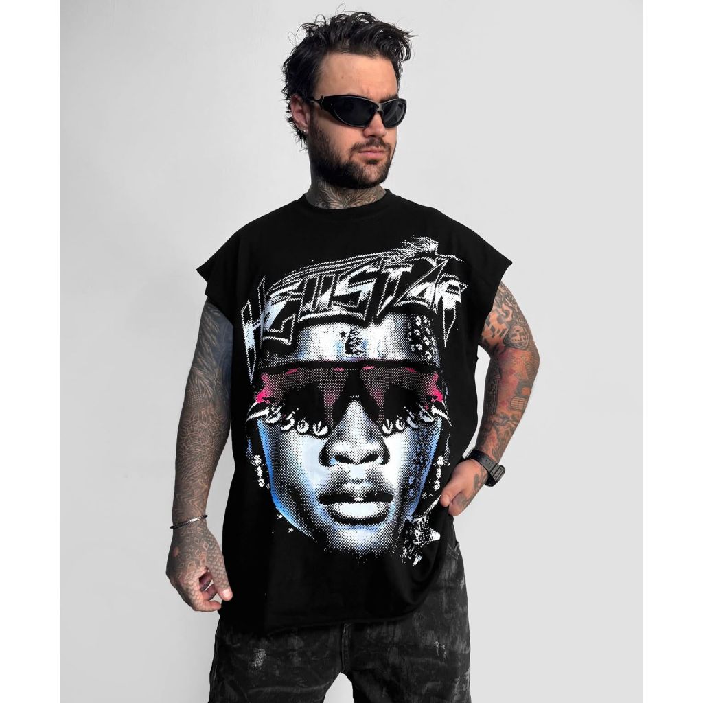 Camiseta oversized Hellstar Aftersoul streetwear 100% algodão unissex plus size