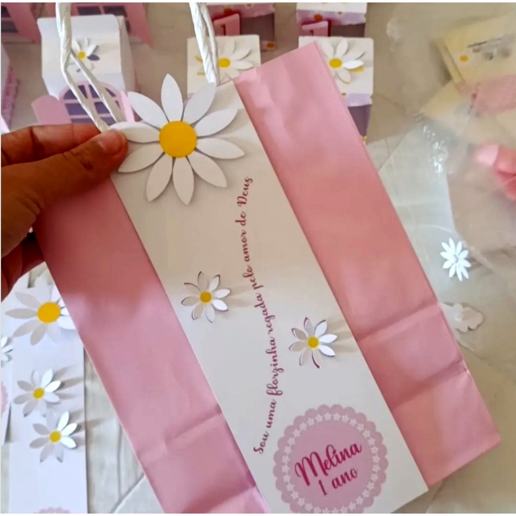 10 faixas para sacolinha Jardim de Margaridas