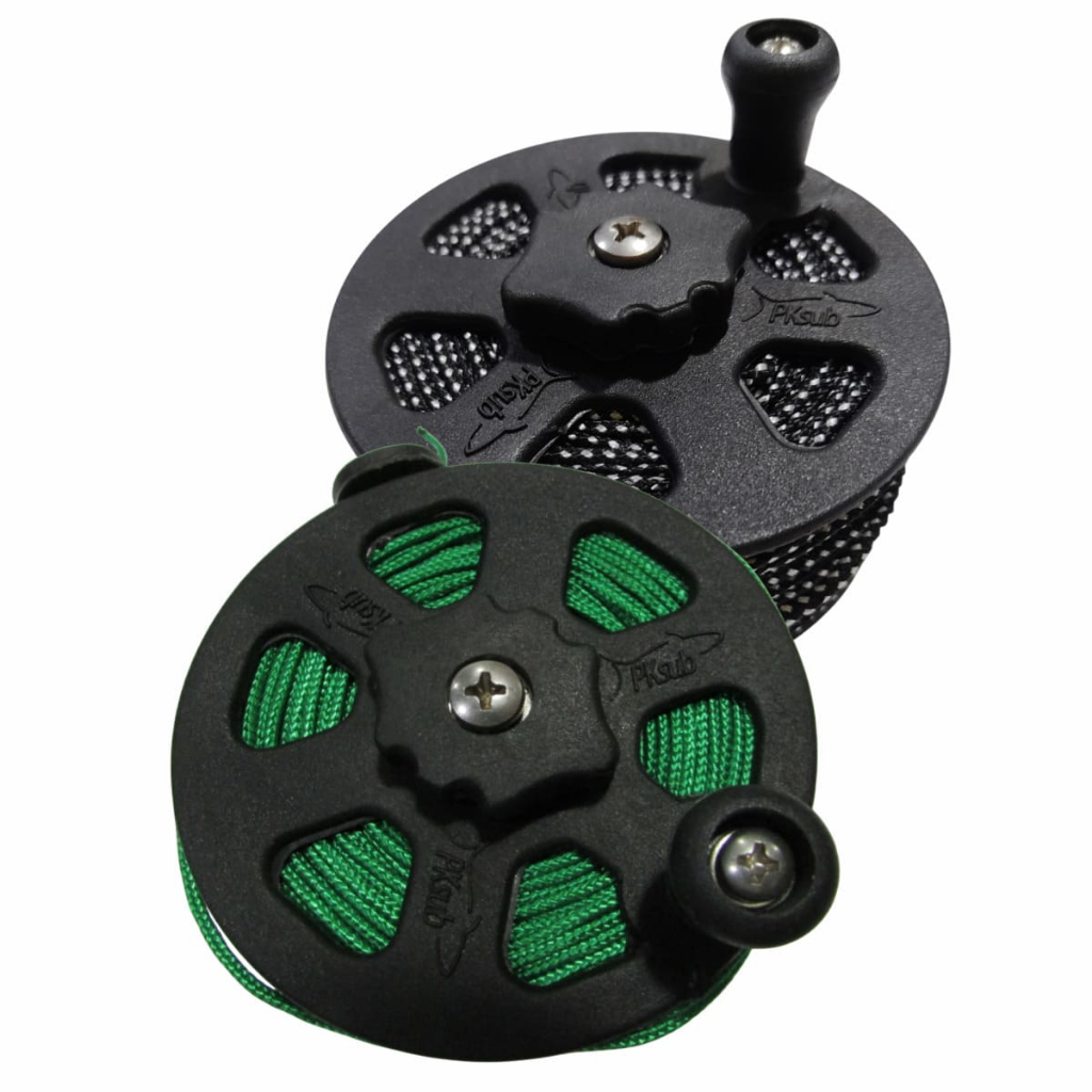 Carretilha N50 Horizontal PkSub para Arbalete com freio e 50m de Linha MAX mergulho caça pesca sub