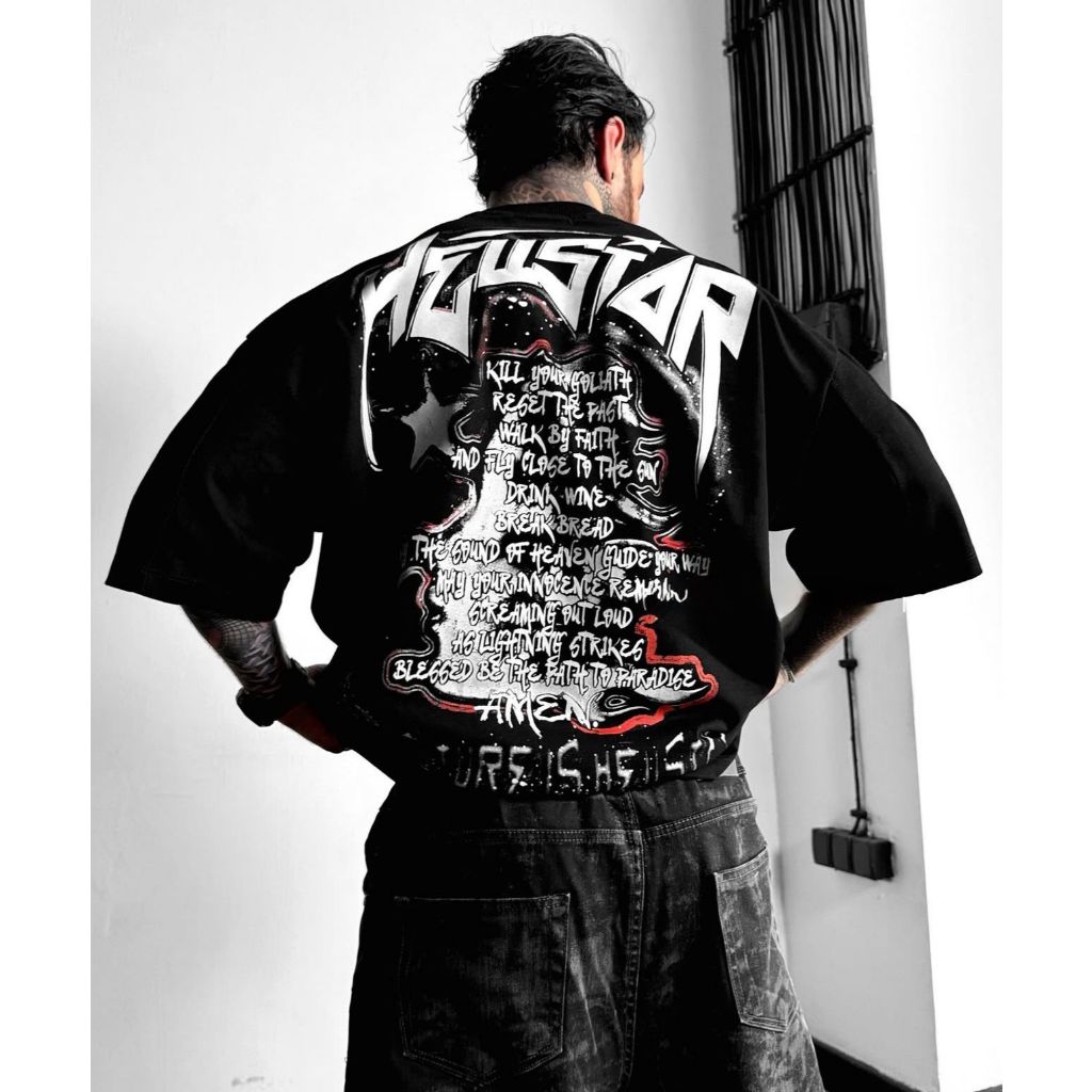 Camiseta oversized Hellstar Future Vision Aftersoul streetwear unissex plus size