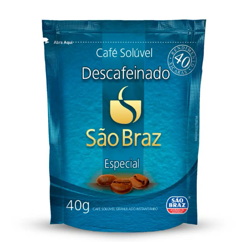 Café Solúvel Descafeinado São Braz 40g