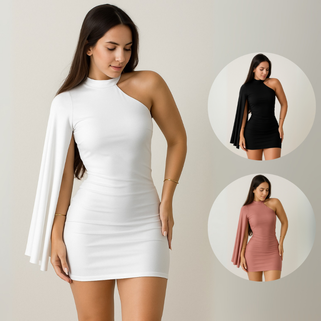 Vestido Feminino Nula Manga Moda Gringa Paty Show suplex premium vestido de festa
