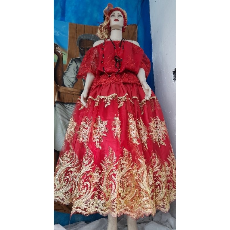 Conjunto Blusa e Saia Pomba Gira Luxo Personalizada