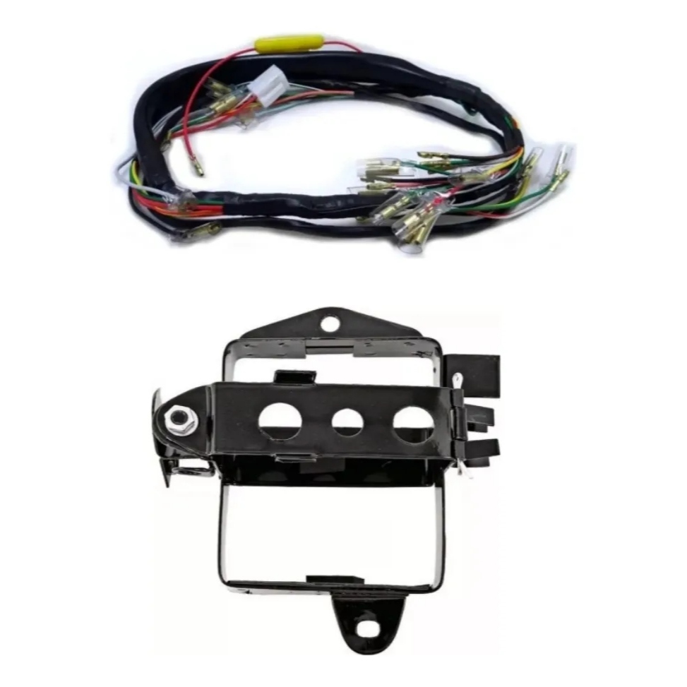 Caixa Bateria Suporte Cg 125 83 A 91 + Chicote Cg 87 A 91