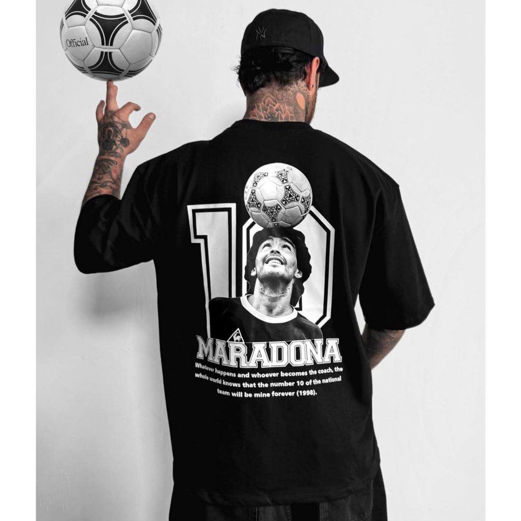 Camiseta Oversized Aftersoul Maradona 10 streetwear unissex plus size algodão