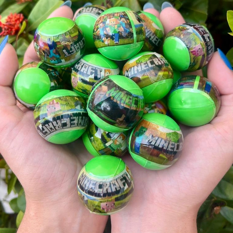 Bolinhas Minecraft com Miniaturas – Lacradas e Sortidas | Presente e Festa em Oferta na Shopee