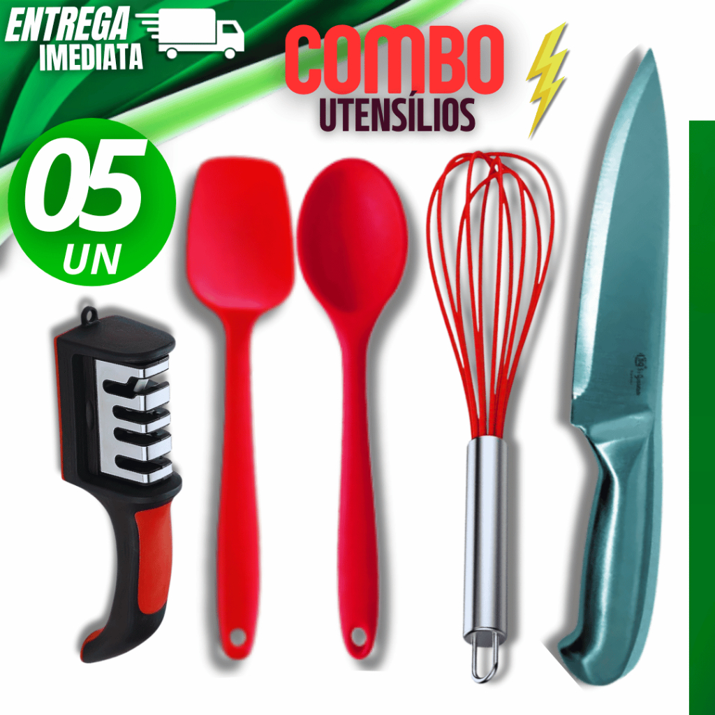 Afiador Facas Espátula Colher Silicone Batedor de Ovos Faca 29CM Carne, cozinha Utilidades