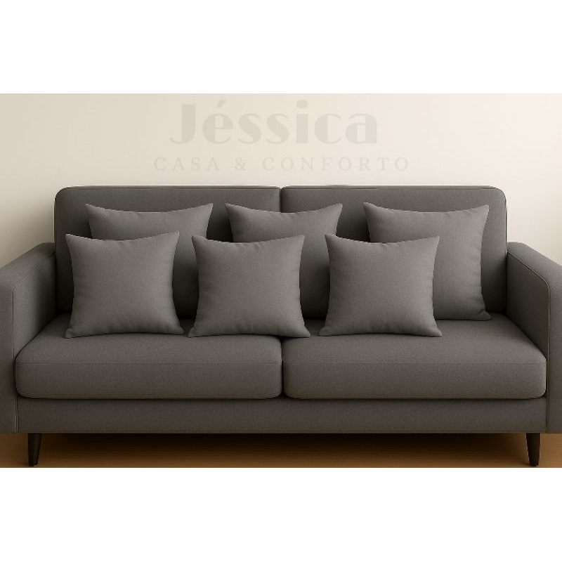 kit 6 capas de almofadas em suede 40cm x 40cm zíper escondido em Oferta na Shopee