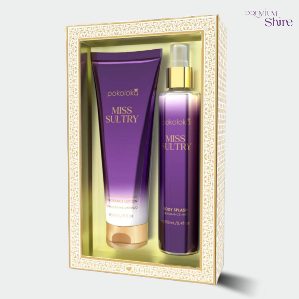 Miss Sultry Pokoloka Kit Creme Hidratante 240ml + Body Splash Desodorante Perfumado 250ml - Luxury