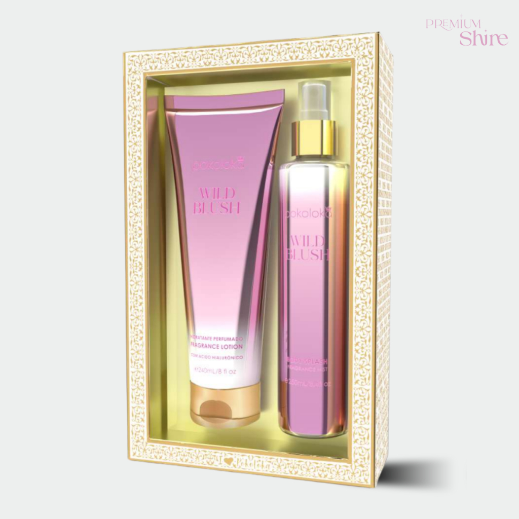Wild Blush Pokoloka Kit (Creme Hidratante 240ml + Body Splash Desodorante 250ml) - Linha Luxury