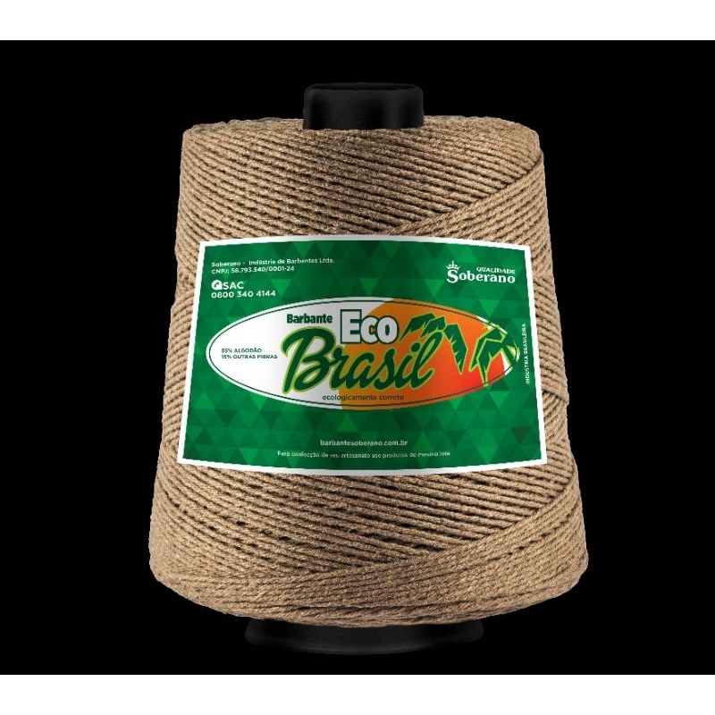 Barbante Eco Brasil - Castanho - Fio 6 ou 8 - 1 KG em Oferta na Shopee