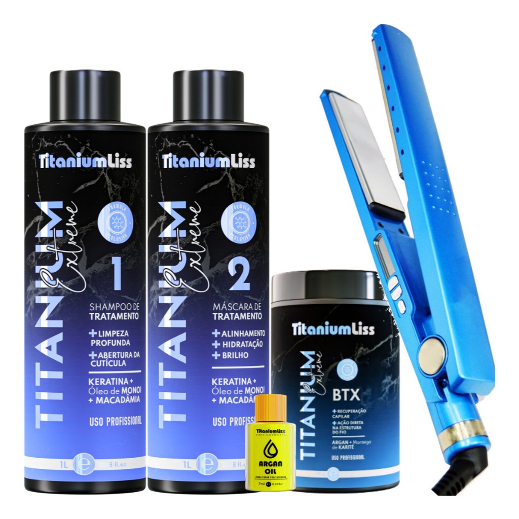 Semi Definitiva Titanium Liss Kit + Btox + Chapinha + Brinde