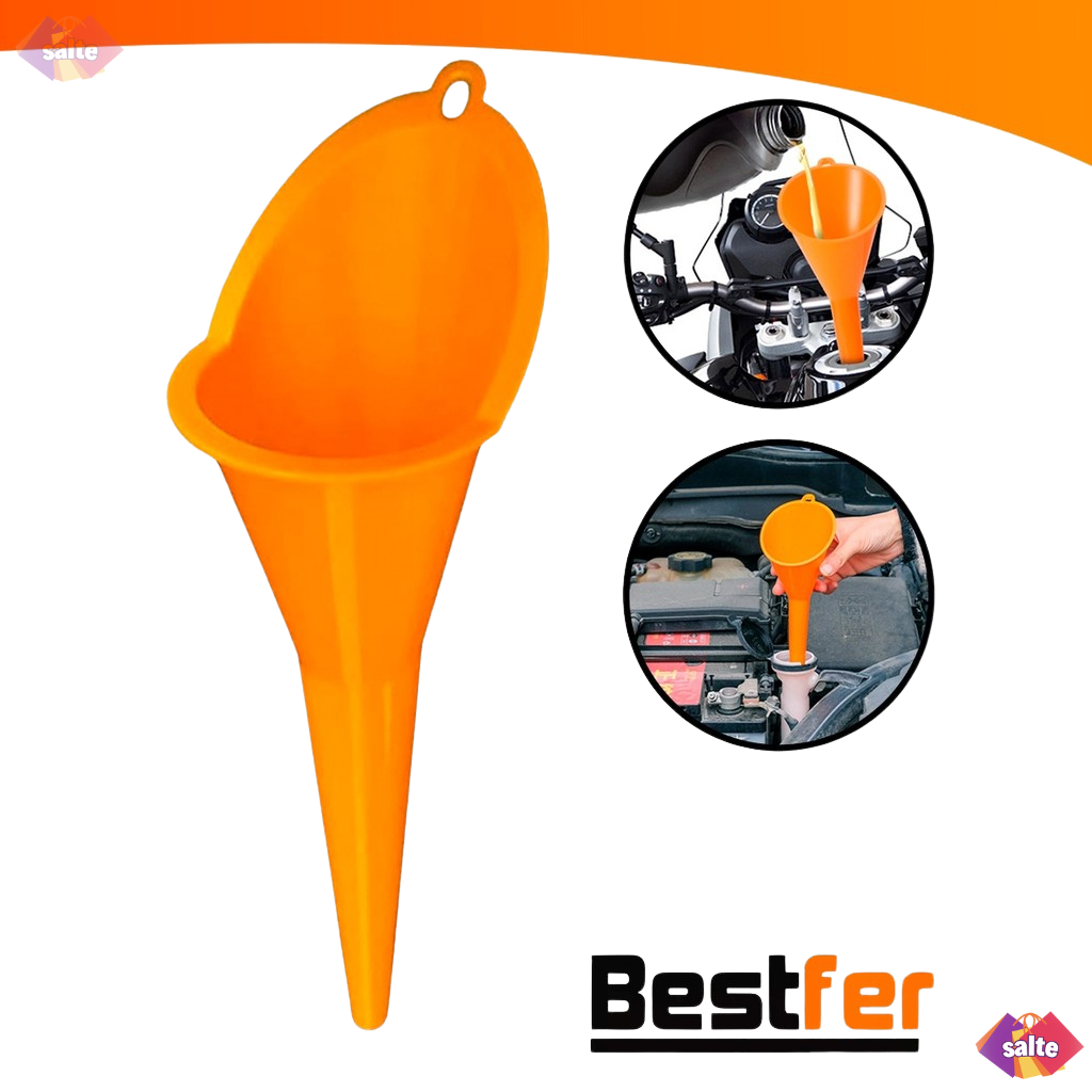 Funil Longo Troca De Óleo Automotivo Moto Carro Fluidos Combustível