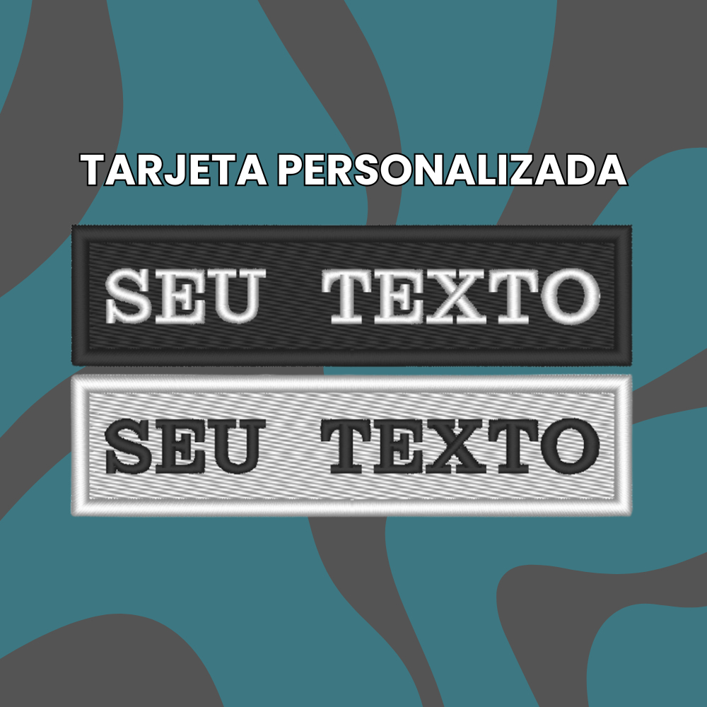 Tarjeta Tag Sutache Bordado Personalizado Com Seu Texto