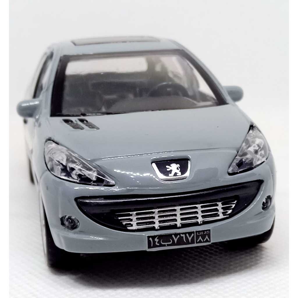 Miniatura Carrinho Metal Escala 1/36 Peugeot 207 Sedan Abre As Portas