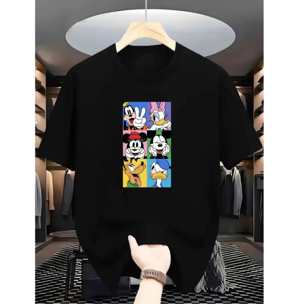 Camisa camiseta masculina feminina do Mickey Mouse Minnie Mouse Margarida Pluto Pato Donald Pateta