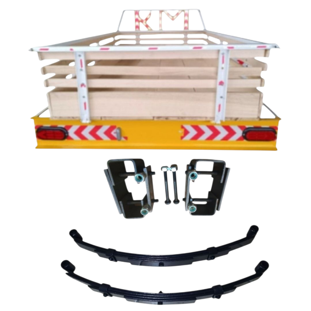 1 par de mola 62cm total 550kg total e jumelos para carretinhas reboque trailer