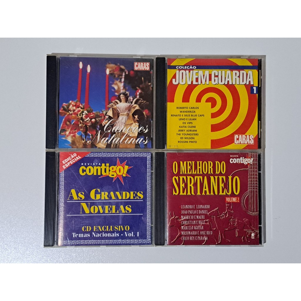 CDs promocionais Revistas Caras e Contigo - Lote com 04
