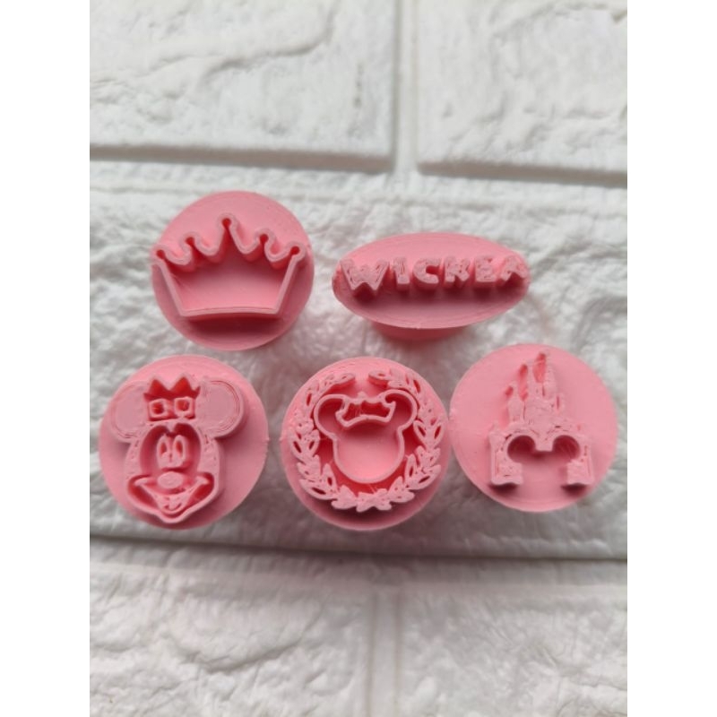 Kit 5 Carimbo Marcador para Doces e Brigadeiros Mickey Realeza / Mickey Principe COR ALEATÓRIA