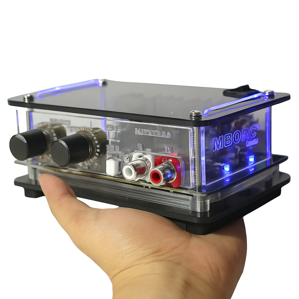 Módulo mini amplificador potência receiver para caixa de som pc notebook receiver MBORG RC 40 estéreo