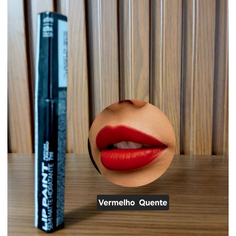 Batom Líquido Semi Matte Avon 7ml Vermelho Quente Validade 08/27