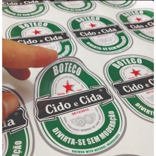 Rótulo  long neck 250ml - Personalizado- adesivo escrita personalizada em Oferta na Shopee