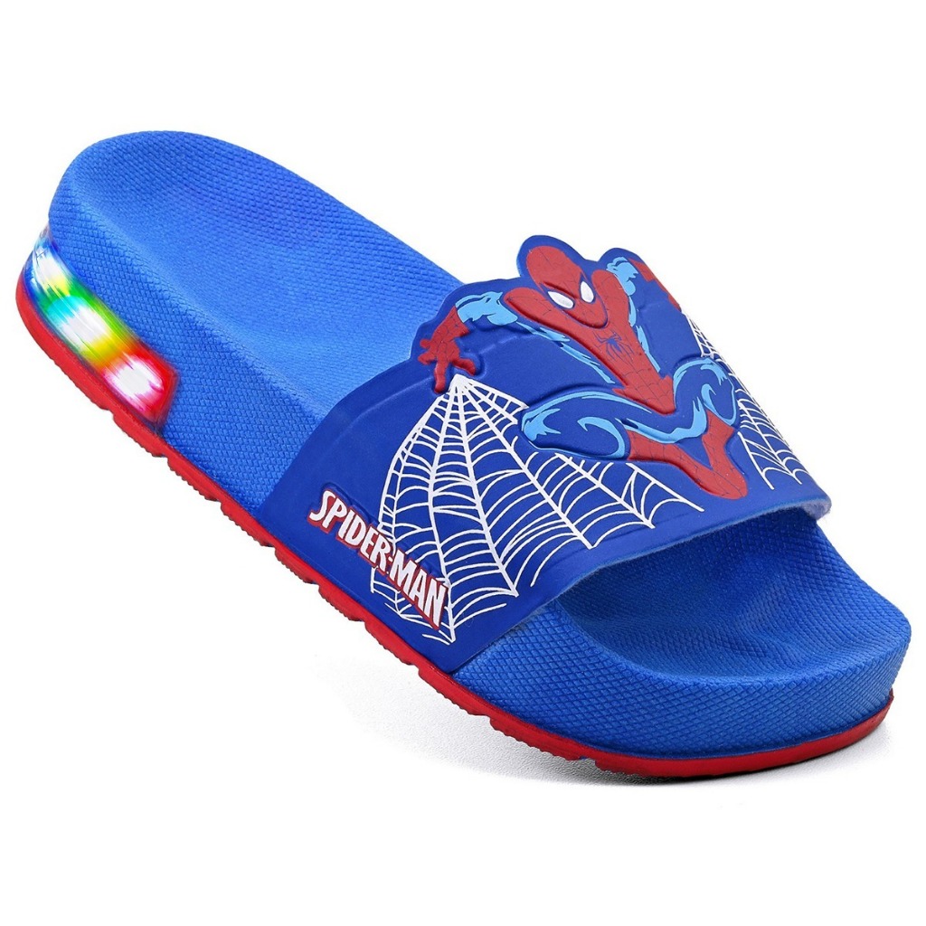 Slide Infantil Homem-Aranha LED – Chinelo com Luzinha | Conforto e Diversão | Pronta Entrega em Oferta na Shopee