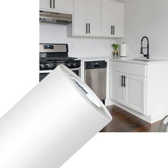 Adesivo Vinil Branco Premium – Rolo 50cm | Resistente e Lavável moveis areas externas, facil aplicação, recorte plotter