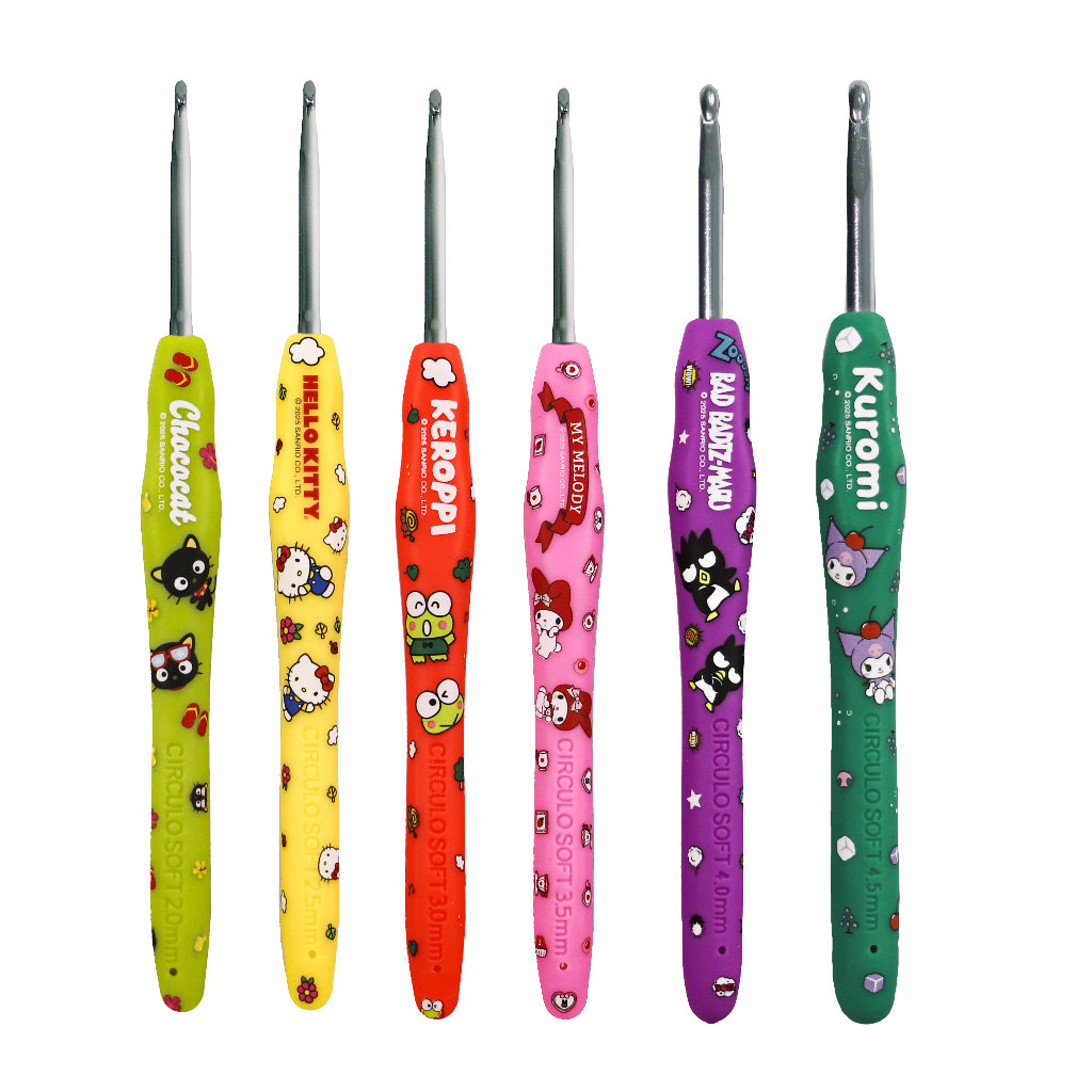 Agulha de Crochê Soft Circulo Hello Kitty And Friends
