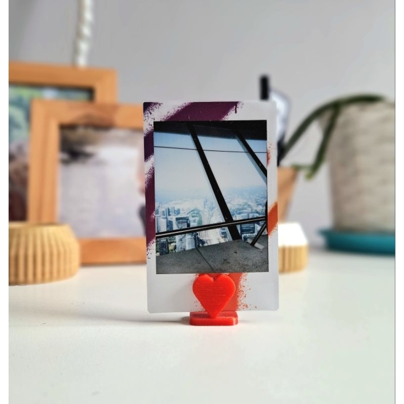 Kit Suporte para fotos polaroid/instax mini em formato de coraçāo