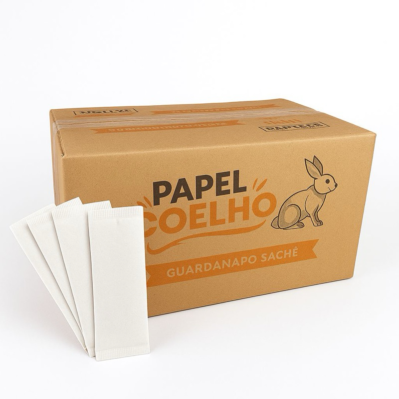Guardanapo Sachê de Papel Embalado 30x14 Super Branco