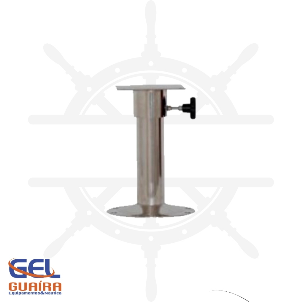Base Pedestal Giratória Banco Cadeira Barco Lancha Náutica Em Inox