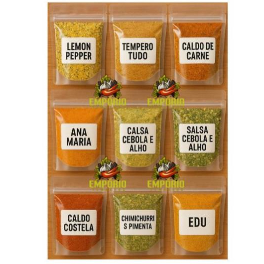 Monte seu kit tempero com 1kg em Oferta na Shopee