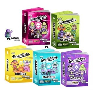 Kit com 5 mini livros e 5 gogos sem repetição Coleção Elo Monsters Enaldinho em Oferta na Shopee