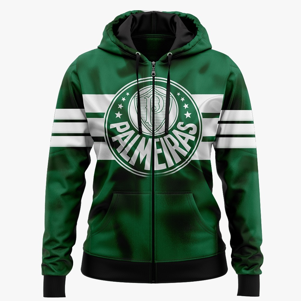 Blusa Moleton Canguru 100% Poliéster Palmeiras Personalizado
