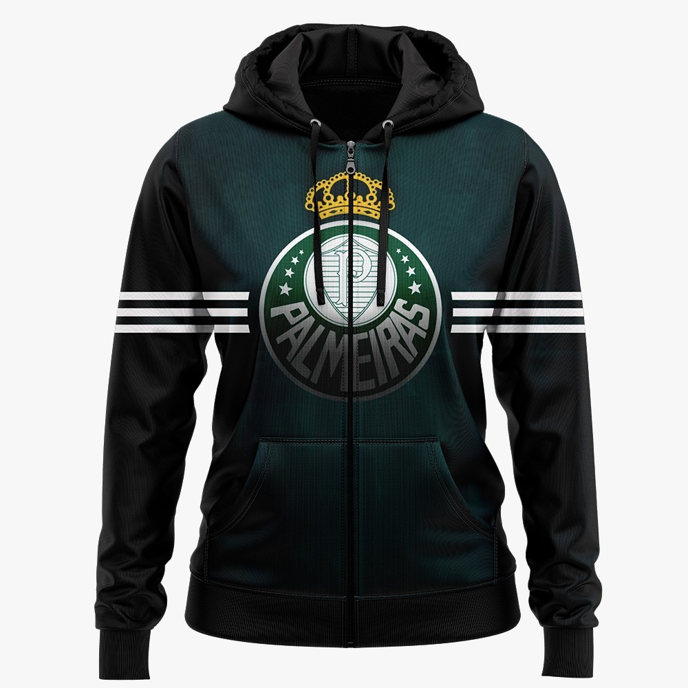 Moleton Canguru 100% Poliéster Blusa Palmeiras Outono Inverno