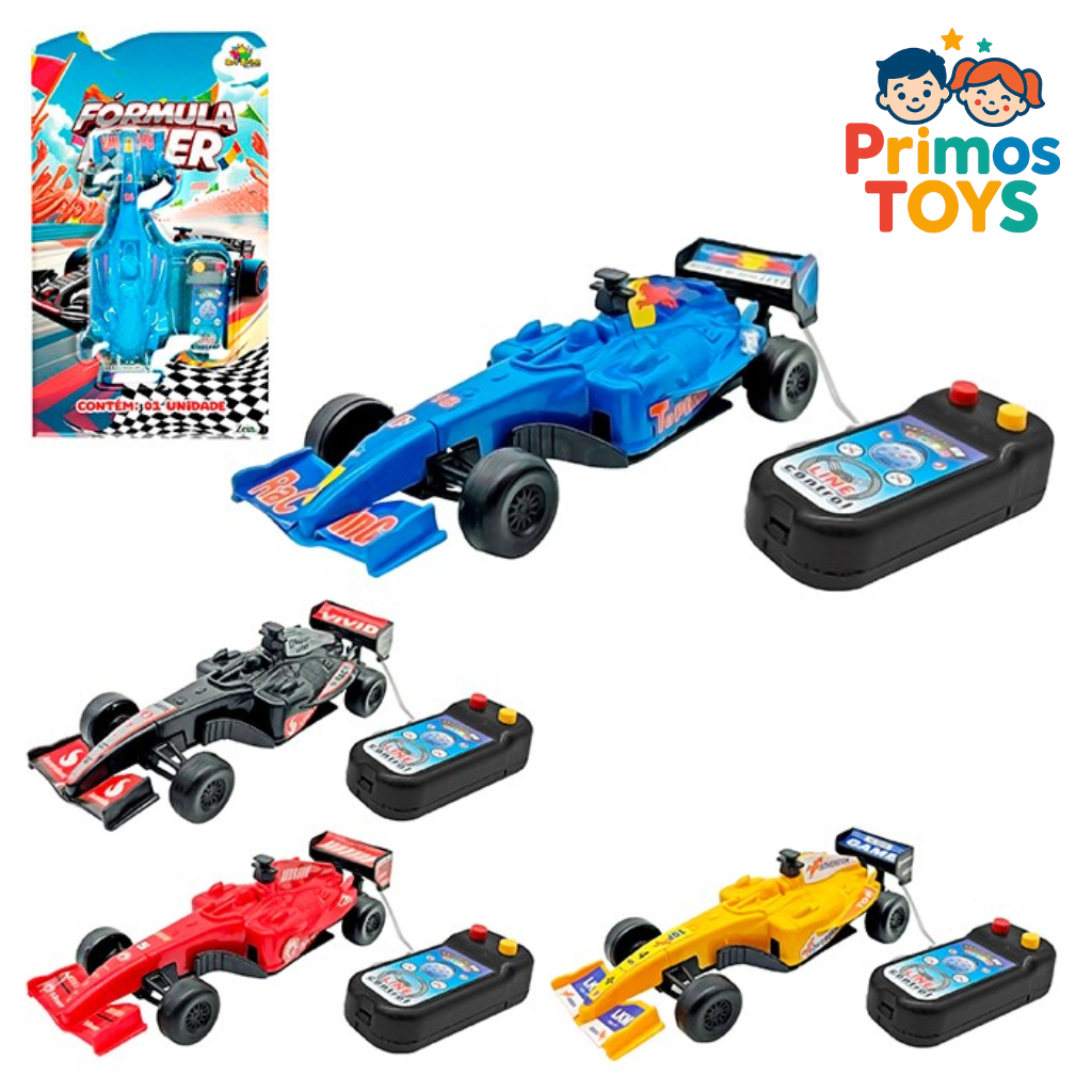 🏁 Carro de Controle Remoto Fórmula 1 🏎️ 3 Funções com Fio – Acelere na Pista! 🔥