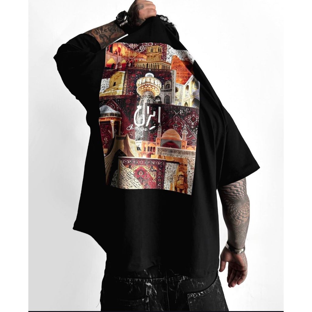 Camiseta Oversized Persian Aftersoul – cultura, arte e streetwear em uma peça única.